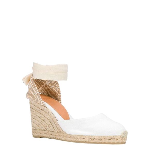 Castaner Women 'Carina' White And Beige Canvas Closed-Toe Espadrilles Woman - Picture 2 of 3